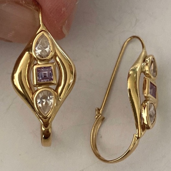 18 Kt Italian Gold Earrings